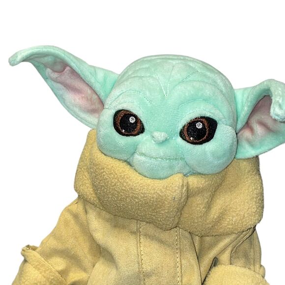 Star Wars Mandalorian Plush Baby Yoda Child Grogu Disney Embroidered Eyes 11" - Picture 6 of 12